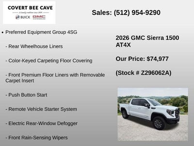 2026 GMC Sierra 1500 Crew Cab Short Box 4-Wheel Drive AT4X