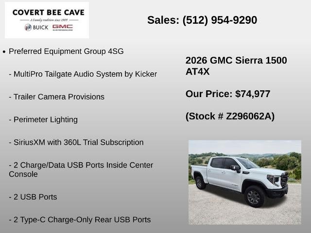 2026 GMC Sierra 1500 Crew Cab Short Box 4-Wheel Drive AT4X