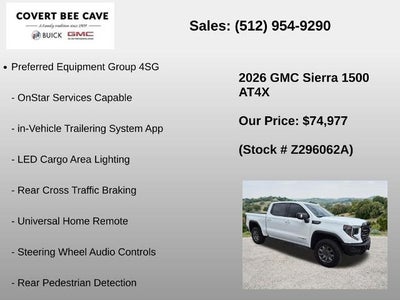 2026 GMC Sierra 1500 Crew Cab Short Box 4-Wheel Drive AT4X