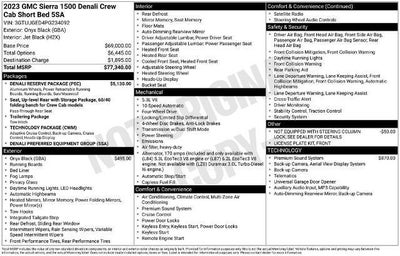 2023 GMC Sierra 1500 Crew Cab Short Box 4-Wheel Drive Denali
