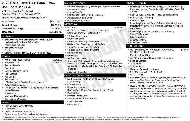 2023 GMC Sierra 1500 Crew Cab Short Box 4-Wheel Drive Denali