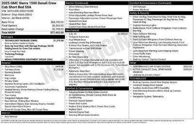2025 GMC Sierra 1500 Crew Cab Short Box 4-Wheel Drive Denali