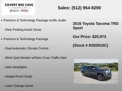 2016 Toyota Tacoma 4WD Double Cab Long Bed V6 Automatic TRD Sport (Natl)