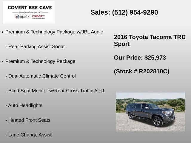 2016 Toyota Tacoma 4WD Double Cab Long Bed V6 Automatic TRD Sport (Natl)
