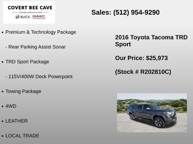 2016 Toyota Tacoma 4WD Double Cab Long Bed V6 Automatic TRD Sport (Natl)