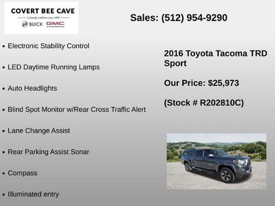2016 Toyota Tacoma 4WD Double Cab Long Bed V6 Automatic TRD Sport (Natl)
