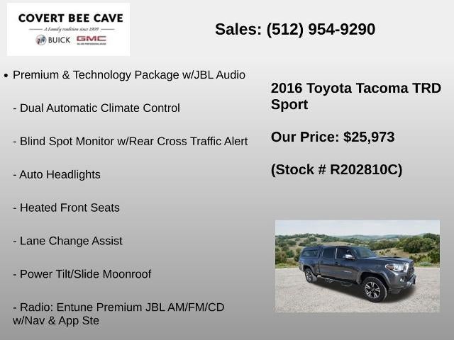 2016 Toyota Tacoma 4WD Double Cab Long Bed V6 Automatic TRD Sport (Natl)
