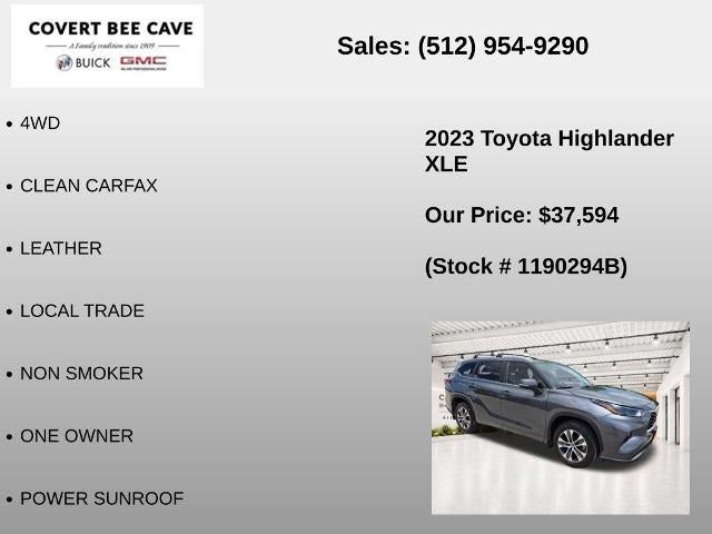 2023 Toyota Highlander XLE AWD (Natl)