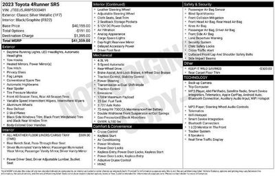 2023 Toyota 4Runner SR5 2WD (Natl)
