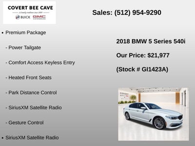 2018 BMW 5 Series 540i