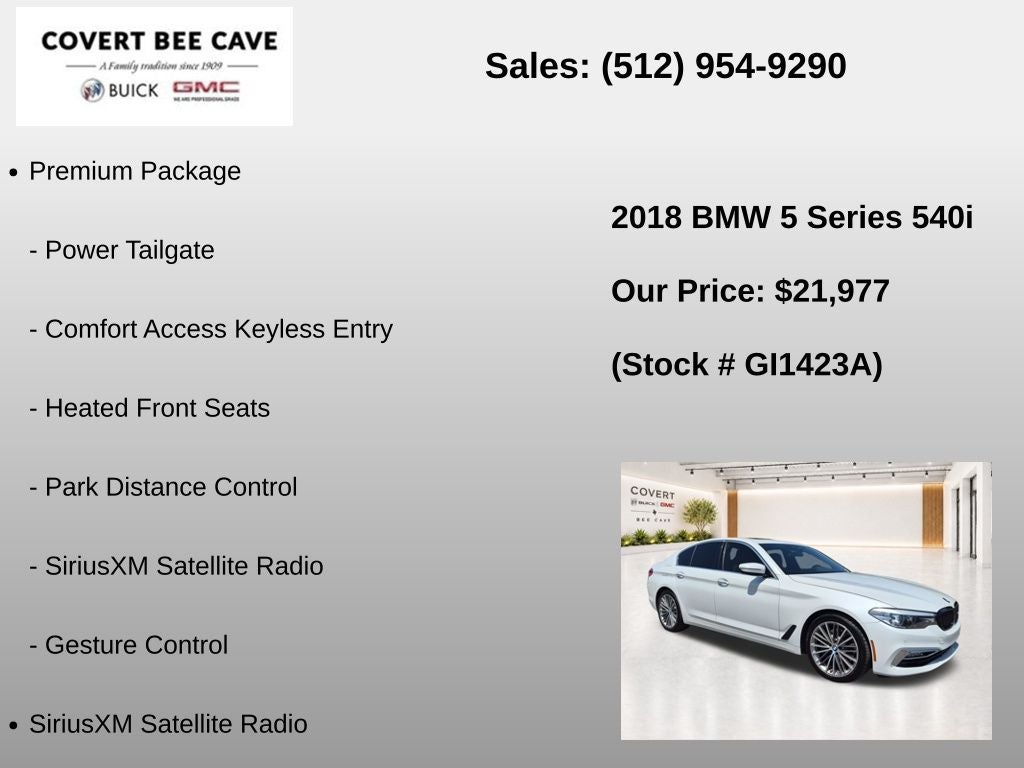 2018 BMW 5 Series 540i