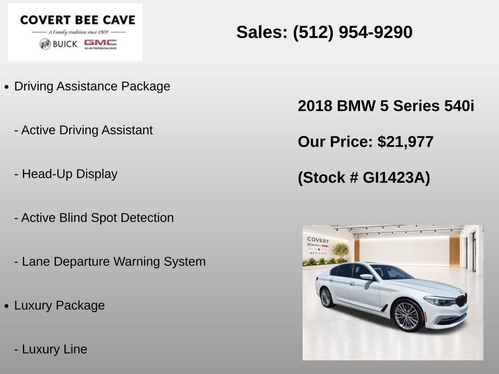 2018 BMW 5 Series 540i