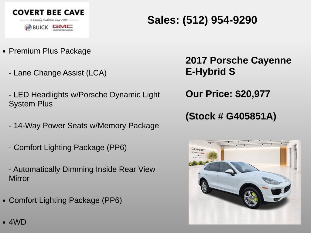 2017 Porsche Cayenne E-Hybrid S