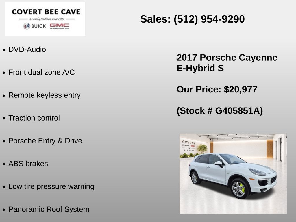 2017 Porsche Cayenne E-Hybrid S