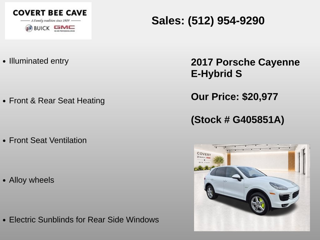 2017 Porsche Cayenne E-Hybrid S