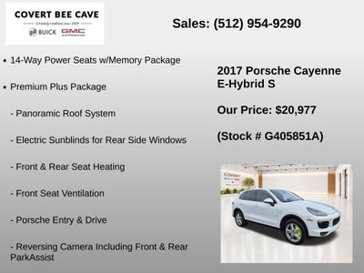 2017 Porsche Cayenne E-Hybrid S