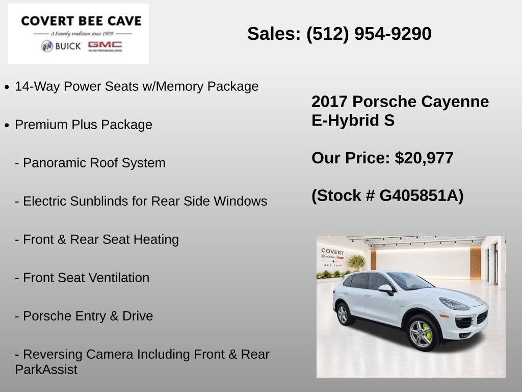 2017 Porsche Cayenne E-Hybrid S