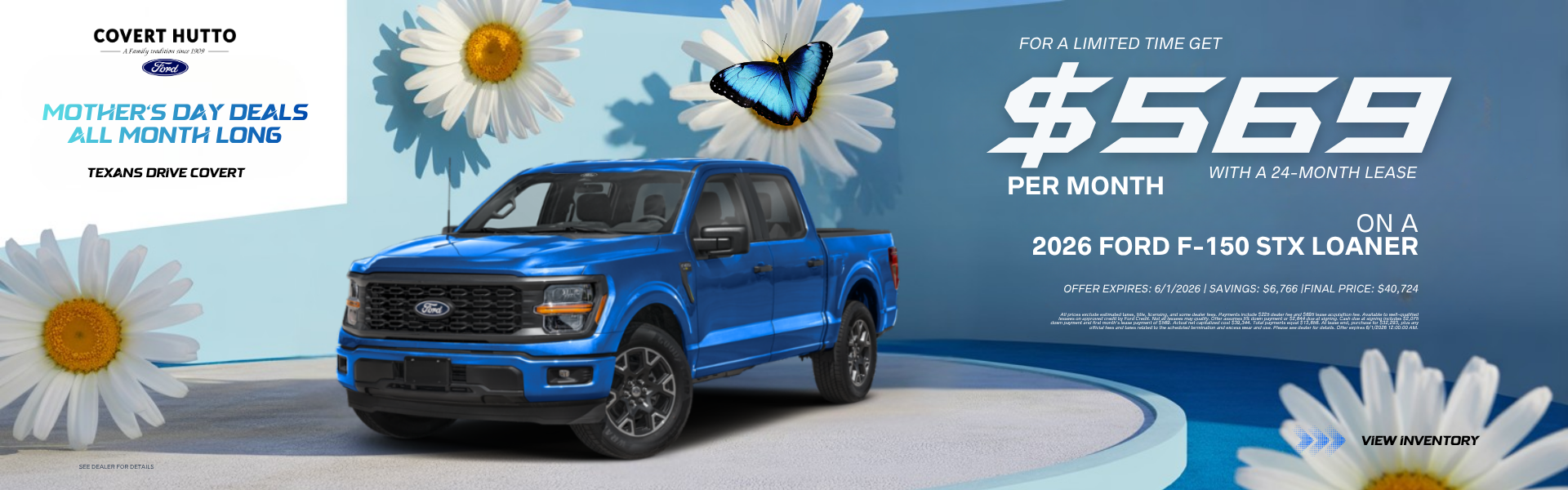 F-150 Spring Savings at Covert Ford Hutto in Hutto TX.
